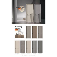 Porte intérieure moderne en MDF à coût compétitif, porte à panneau sur mesure pour appartements, hôtels, promoteurs immobiliers et projets à grande échelle