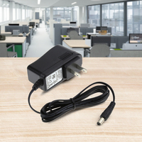 Adaptateur secteur AC/DC HYT 1A avec lumières LED, certifié ROHS ETL FCC SAA KC, prises ETL CB EU/UK/US/AU, alimentation 12V 1.0A 12W