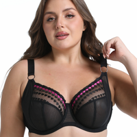 Grossiste en mode personnalisée, lingerie sexy et élégante pour femmes matures, larges bandeaux, soutien-gorge à grande taille