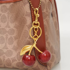 Elegant Cherry Purse Charm Cute Red Fruit Bag Charms <strong>Key</strong> <strong>Ring</strong> <strong>Accessories</strong> - Product Image 6