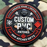 Écusson en caoutchouc PVC personnalisé, logo 3D en silicone, emblème, décoration de chapeau, étiquette en caoutchouc pour vêtements, patch Velcro pour sacs à dos tactiques