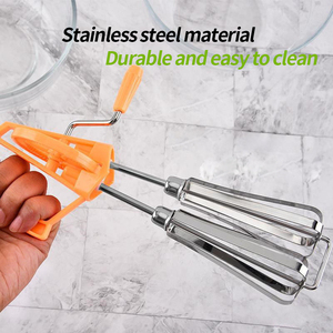 Batteur à oeufs à manivelle en acier inoxydable <span class=keywords><strong>de</strong></span> 10 pouces <span class=keywords><strong>Fouet</strong></span> à oeufs semi-automatique rapide pour la cuisson Outil ménager - Product Image 4
