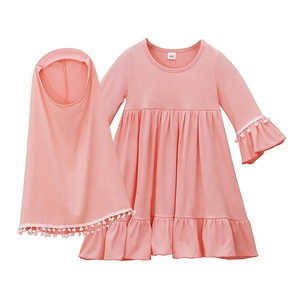 Malasia niños musulmanes encantador bebé vestido de alta calidad Hijab conjunto 6 M a 3 años diario Kebaya <span class=keywords><strong>bata</strong></span> traje para niñas pequeñas C230 - Product Image 6