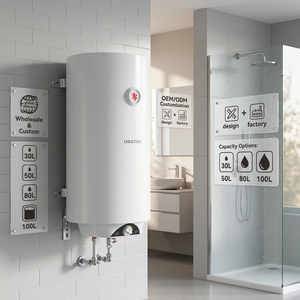 <span class=keywords><strong>Chauffe</strong></span>-<span class=keywords><strong>eau</strong></span> électrique vertical plat <span class=keywords><strong>100L</strong></span> moderne et économique 80L, durable - Product Image 1