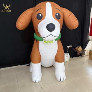 Chiot gonflable bien élevé avec collier pour la célébration d'anniversaire d'une animalerie - Product Image 6