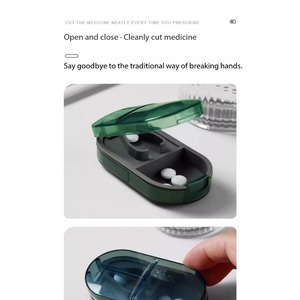 Compact Plastic Medicine Case 4-Grid Pill Organizer Durable Plastic Case for Home or Travel Use - Product Image 2