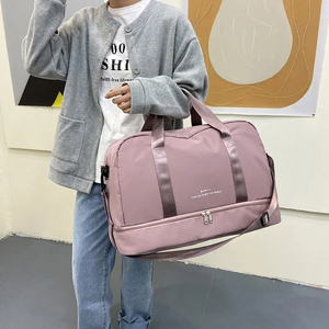 Travel Waterproof Duffel Gym Tote Bag Carry on Overnight for Women with Trolley Sleeve Wet Pocket - Product Image 5