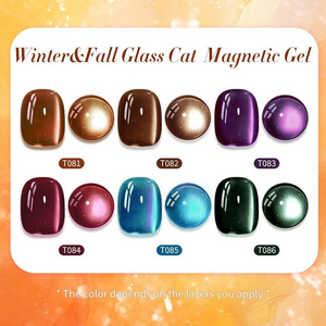 Youlogo Esmalte de Uñas en Gel Magnético Ojo de Gato de Resina para Invierno y Otoño, 6 Colores, Lujo, DIY, Vegano, Ecológico, Larga Duración, en Botella - Product Image 4