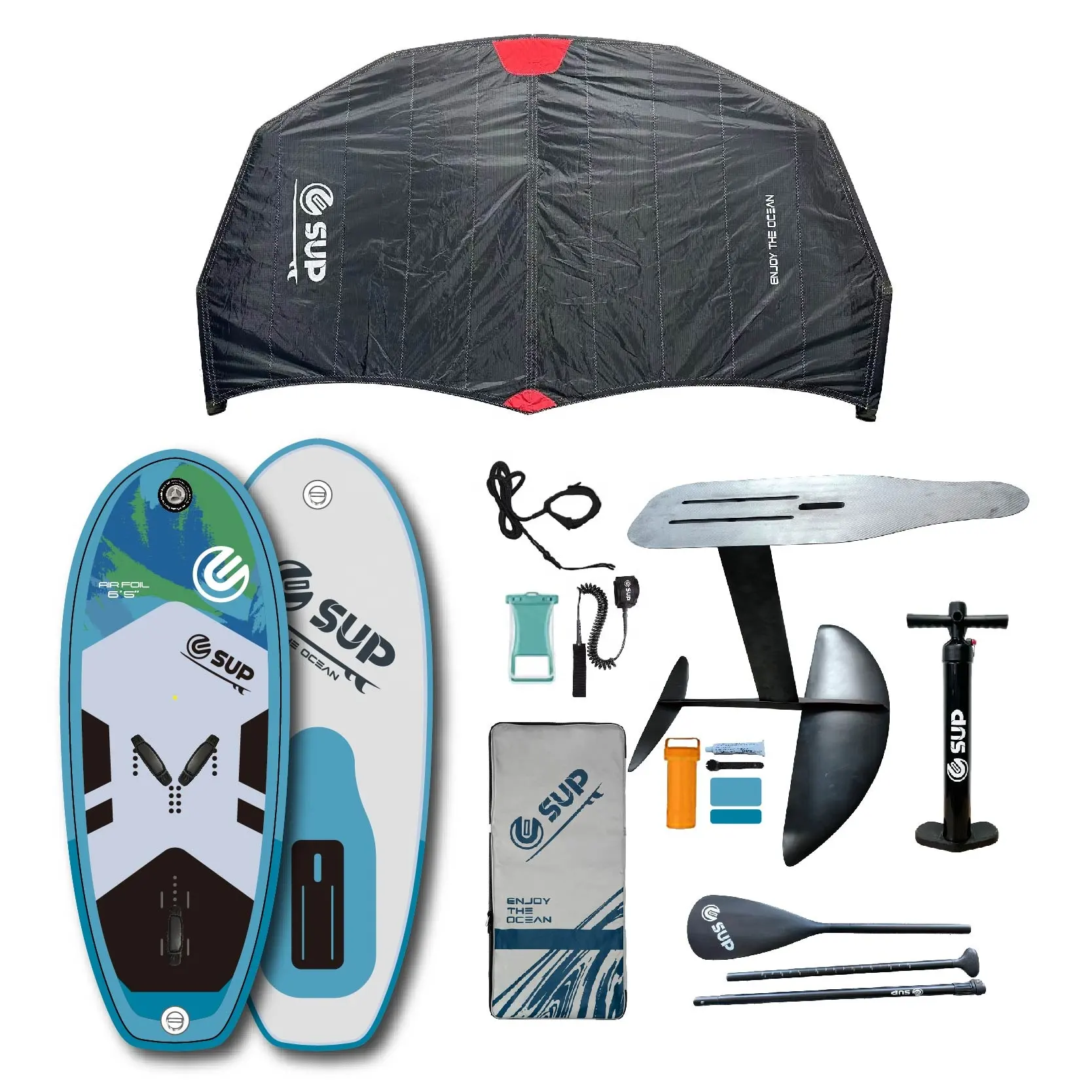 Haute qualité hydroptère surf feuille conseil aile en fibre de carbone gonflable vent cerf-volant planche de surf à vendre