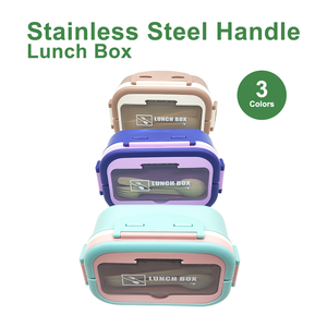 Bencircle A5-1 Cute Rectangle Single Tier Lunch <b>Box</b> With 6 Compartments <b>Plastic</b> Lid Food Grade Material Portable Multifunctional - Product Image 6