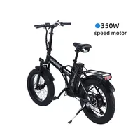 Bicicleta Eléctrica Plegable de 250W con Marco de Aluminio, Motor Trasero, Dos Ruedas, Ligera y Portátil para Viajes Urbanos