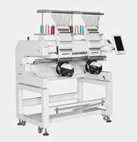 Machine à broder informatisée à deux têtes JUKKY DAHAO à 12 aiguilles avec moteur 1000 tr/min, broderie plate automatique pour usage industriel