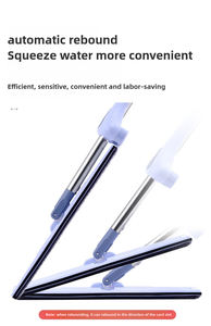 Vadrouille domestique vadrouille sèche et humide agrandir le nettoyage des sols domestiques paresseux surdimensionnés 360 rotatif mains libres plat outil de nettoyage en gros - Product Image 4