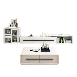 Mueble para <span class=keywords><strong>TV</strong></span> Moderno Italiano Extensible, Lacado en Blanco Brillante, Mesa para el Hogar - Product Image 5