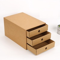 Ensemble de tiroirs Kraft en carton ondulé personnalisé haut de gamme Triple couches pour bijoux de luxe ou boîte-cadeau d'emballage de chaussures