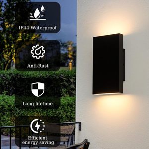 Lampe murale moderne d'intérieur et d'extérieur en gros, étanche IP65, pour la décoration de la maison, la cour et le jardin - Product Image 2