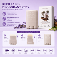 Bâton déodorant rechargeable sans aluminium, zéro déchet, pour le contrôle des odeurs corporelles, marque personnalisée, recharge OEM