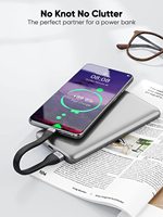 Cable USB a USB-C Corto de 6 Pulgadas AbleCreation, 0.15m, 3A, Carga Rápida, Cable Plano para Banco de Energía, Auto, MacBook, S24, S23, iPad Pro
