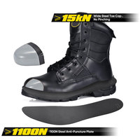Chaussures de sécurité respirantes à embout composite, semelle intermédiaire tactique, bottes de sécurité en cuir tactiques pour la sécurité, les aéroports et les administrations