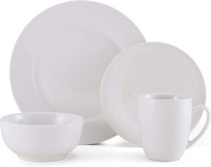 ชุดอาหารค่ำพอร์ซเลนสีขาวล้วนสไตล์คลาสสิกแบบเป็นมิตรกับสิ่งแวดล้อม จำนวน 16 18 20 24 ชิ้น ขายส่ง พร้อมจัดส่ง ชุดอาหารค่ำพรีเมียม - Product Image 5
