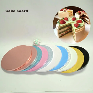 Chaude 10 pouces or gâteau conseil rond jetable gâteau cercle planches de Base <span class=keywords><strong>assiette</strong></span> à gâteau carré ruban enduit cercle Cakeboard 12 pouces - Product Image 2