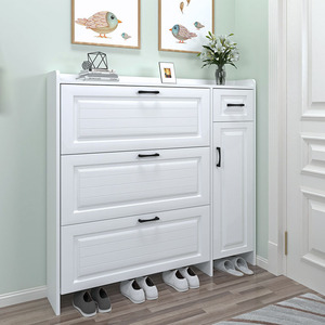 Zapatero de cubo giratorio ultrafino de <span class=keywords><strong>madera</strong></span> maciza, armario de zapatos, pasillo Simple, almacenamiento de entrada de gran capacidad, puerta del hogar Sto - Product Image 4