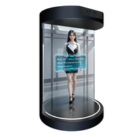 Affichage de cylindre holographique Plug-and-Play d'affiche numérique interactive 3D avec fonction SDK pour l'usage de centre commercial