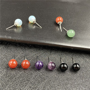 Pendientes de Bola de Cristal Estilo Clásico de Verano, Joyería Elegante con Piedras Naturales para Uso Diario, Regalo Decorativo para Aniversario - Product Image 1