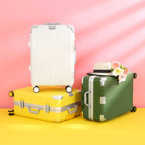 Aluminum Frame Trolley Case 24 Inch With Spinner <b>Wheels</b> Durable Business Travel <b>Suitcase</b> 20 Inch Carry On With Combination Lock - Product Image 4