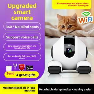 كاميرا حيوان أليف روبوت 3MP للاستخدام المنزلي المحمول مع مستشعر CMOS غير قابل للإزالة ، كشف الحركة ، عرض بيانات بطاقة SD الصوتية في اتجاهين - Product Image 6