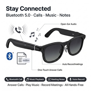 Gafas inteligentes X01 Ultra 8MP con cámara HD y estabilización EIS, traducción IA en tiempo real, estuche de carga, grabación, pantalla LED y indicador de batería. - Product Image 4
