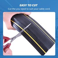 Protector de Cables Flexible de PVC de 3 Canales para Piso, Protector de Cables para Interiores