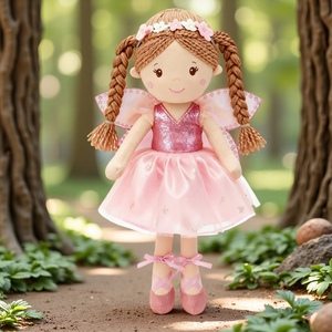 Pembe prenses peri Rag Doll <span class=keywords><strong>Mini</strong></span> oyuncak seti bebek kızlar için özelleştirilebilir sevimli dolması peluş yumuşak oyuncak 38CM güzel sıcak satış - Product Image 1