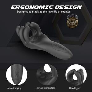 Male Masturbation Penis Training Device 10 Clip and 10 <b>Vibration</b> Modes Finger Clamp Male Masturbators Adults Sex Toys for Men% - Product Image 2