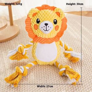 New Cartoon Rope Pet Squeaky Dog Chew <b>Toy</b> Exercise Bruxism Relief Interactive Doll - Product Image 4