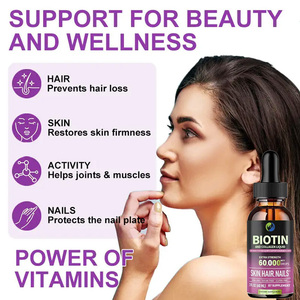 Gotas Líquidas de Colágeno Marino con Biotina Fuerte de Marca Privada Ausreson, Bebida para el Crecimiento del Cabello, Suplementos Vitamínicos, Gotas de Colágeno y Biotina - Product Image 4