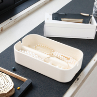 Compartiments empilables biodégradables coton-tige en fibre de bambou boîte de rangement de maquillage bureau salle de bain Collection support organisateur