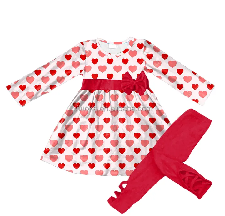 Valentine baby girl clothes boutique set di abbigliamento per bambina 2 pezzi