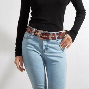 All'ingrosso Stock Vintage lega Cool Casual alla moda da <span class=keywords><strong>donna</strong></span> Hot ragazze leopardate Y2K <span class=keywords><strong>cintura</strong></span> decorativa PU - Product Image 2