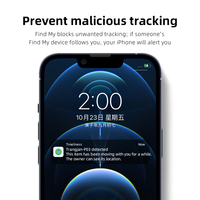 Traceur GPS intelligent portable certifié MFi pour tracteurs, avec boîtier en plastique, compatible avec l'application Find My pour appareils iOS