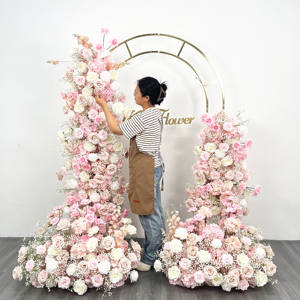 ของตกแต่งพื้นหลังซุ้มแต่งงานเทียมที่มีสีสันโรแมนติก - Product Image 3