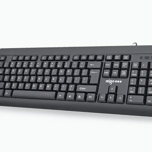 Aigo W912 Wired <b>USB</b> Full Size Membrane Keyboard 104 <b>Keys</b> Business Use - Product Image 1