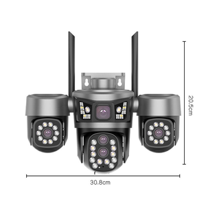 กล้องวงจรปิดอัจฉริยะ V380 PRO 10X ZOOM สำหรับภายนอกอาคาร รองรับซิม 4G 5 เลนส์ 4 หน้าจอ ตรวจจับมนุษย์ด้วย AI กันน้ำ พร้อมระบบเตือนภัย ใช้พลังงานแสงอาทิตย์ - Product Image 2