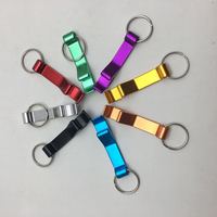 Décapsuleur porte-clés en alliage d'aluminium en gros, décapsuleur de bière écologique et durable 2-en-1, avec logo personnalisé et code QR, pour promotion