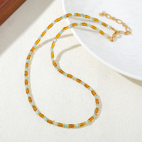 Nouveautés Collier pendentif œil de chat plaqué or 18 carats, collier personnalisé en pierres de cristal, bijoux de fête