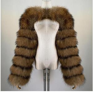BEIZIRU Cappotto in Vera Pelliccia da Donna, Volpe Argentata e Volpe Rossa, Due Maniche, Lunghezza 60CM, Stile Nudo alla Moda - Product Image 6