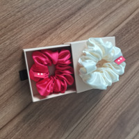 Chouchous en satin de soie de haute qualité pour femmes, avec motif floral, élastiques pour cheveux, bande élastique pour toutes les saisons