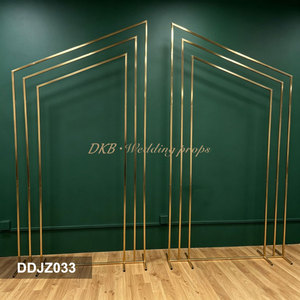 DKB Modern Gold Wedding Metal Arch <b>Stand</b> Stainless Steel Frame Party Events Stage Decoration Background <b>Backdrop</b> Display - Product Image 3