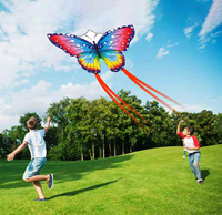 Cerf-volant géant coloré en forme d'étoile et de papillon, léger et très populaire, pour enfants et adultes, idéal pour les activités de plein air et la plage