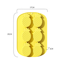 A0094 Moule à glace en silicone pour fruits, facile à démouler, formes fraise, pastèque et ananas, lavage à la main uniquement